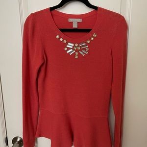 Banana republic peplum long sleeve sweater